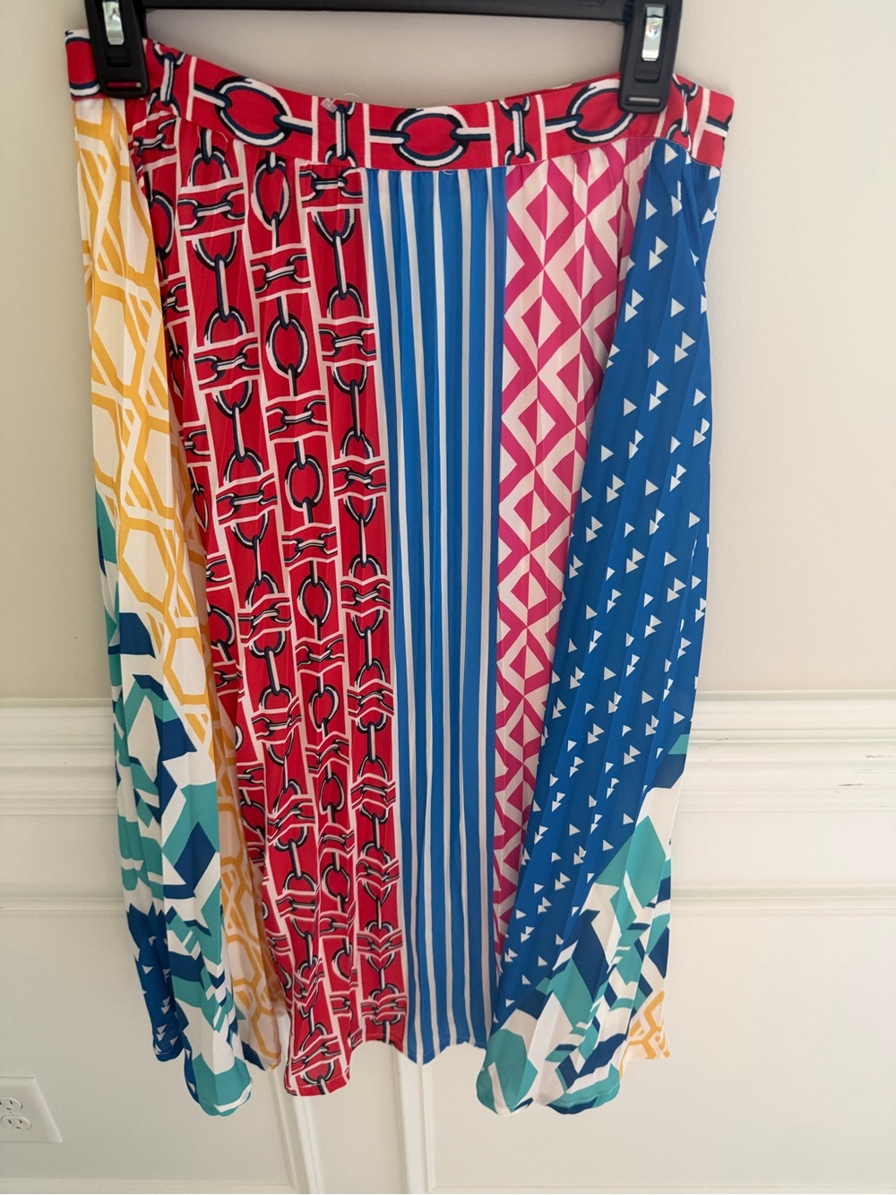 Flying Tomato Womens Pleated Colorful Midi High Waist Skirt Size L